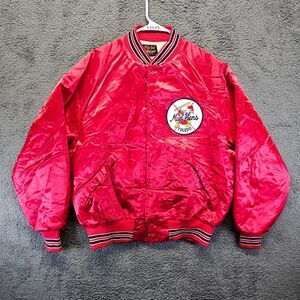 Vintage Pla-Jac by‎ Dunbrooke Toledo Mud Hens Varsity Jacket Mens XL 48-50 Red